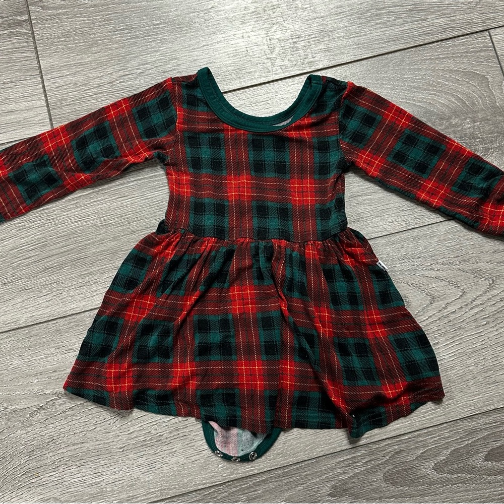Little Sleepies Tartan Bodysuit Dress